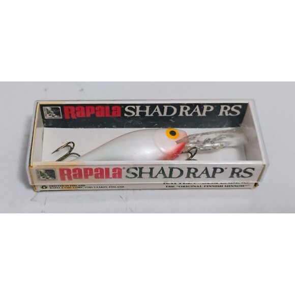 RAPALA SHAD RAP RS CRANKBAIT FISHING LURE PEARL WHITE NOS NEW OLD STOCK - Picture 1 of 8